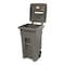 Toter 32 Gal. Graystone Document Trash Can with Wheels and Key Lid Lock CDA32 - alternate 7